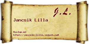 Jancsik Lilla névjegykártya