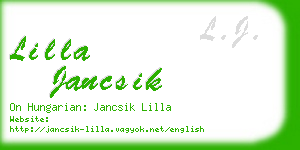 lilla jancsik business card